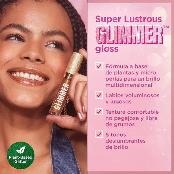 REVLON Super Lustrous Glimmer Gloss Brillo labial efecto multidimensional